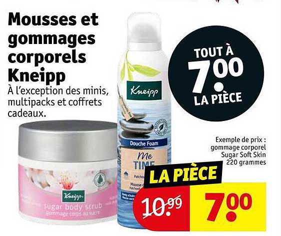 mousses et gommages corporels kneipp