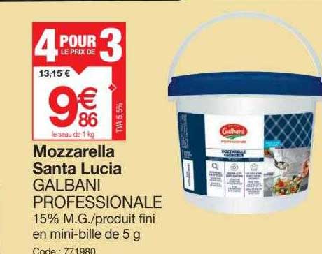Mozzarella Santa Lucia Galbani Professionale