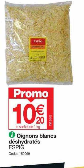 oignons blancs déshydratés espig
