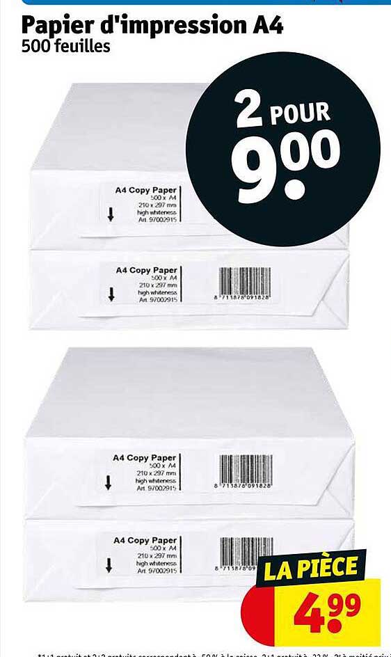 papier d'impression A4