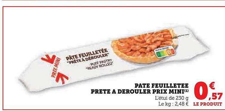 pâte feuilletée prête à dérouler prix mini