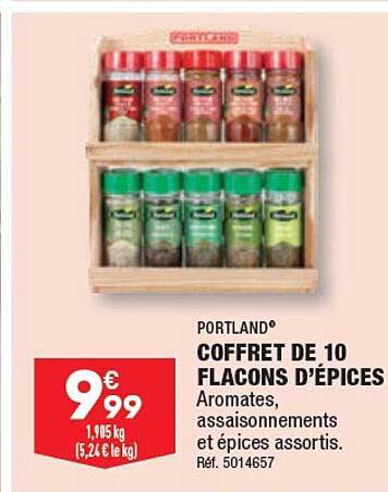 Portland Coffret De 10 Flacons D'épices