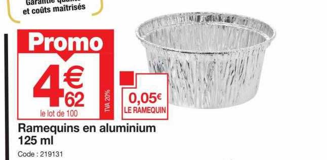 ramequins en aluminium 125ml