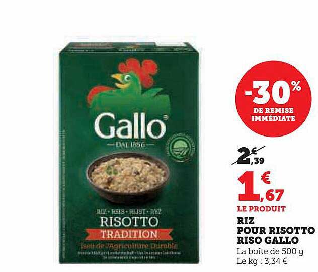 riz pour risotto riso gallo