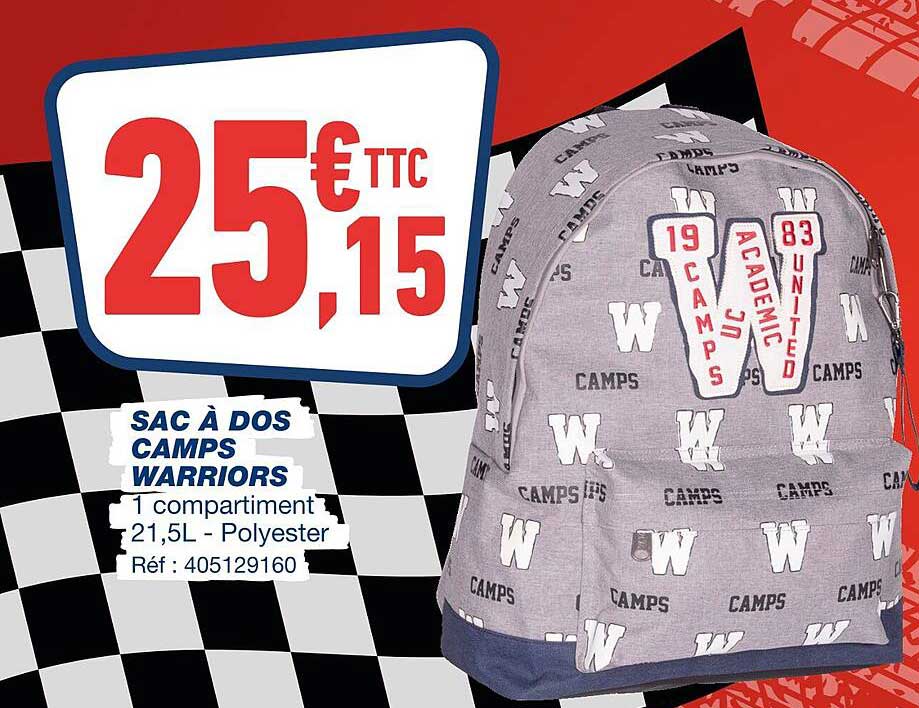 sac à dos camps warriors