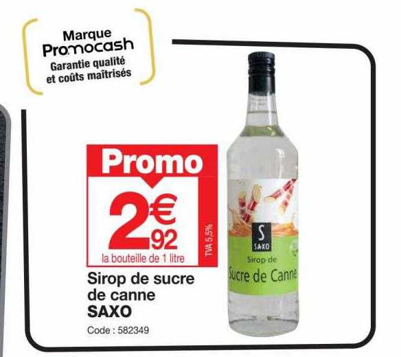 Sirop De Sucre De Canne Saxo