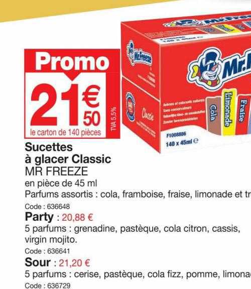 Sucettes à Glacer Classic Mr Freeze