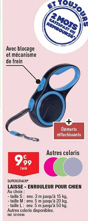 Supercrack Laisse - Enrouleur Pour Chien
