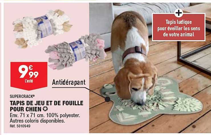 Supercrack Tapis De Jeu Et De Fouille Pour Chien