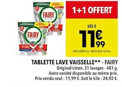 tablette lave vaisselle - fairy