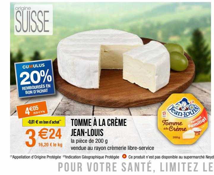 tomme à la crème jean-louis