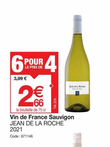 vin de france sauvignon jean de la roche 2021