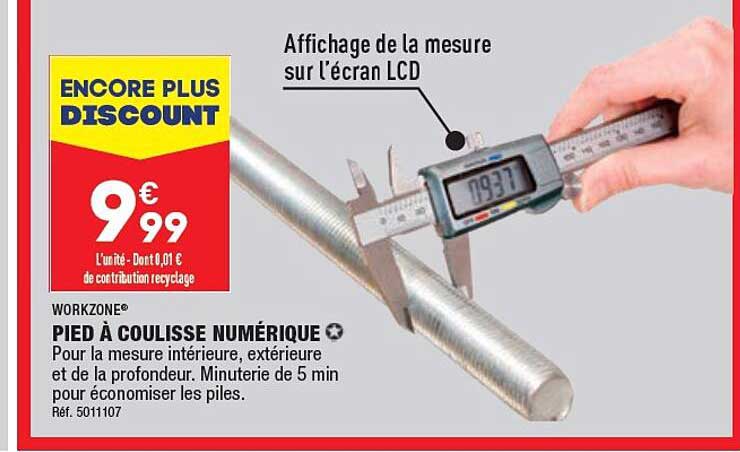 workzone pied à coulisse numérique