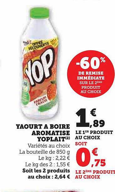 Yaourt à Boire Aromatisé Yoplait