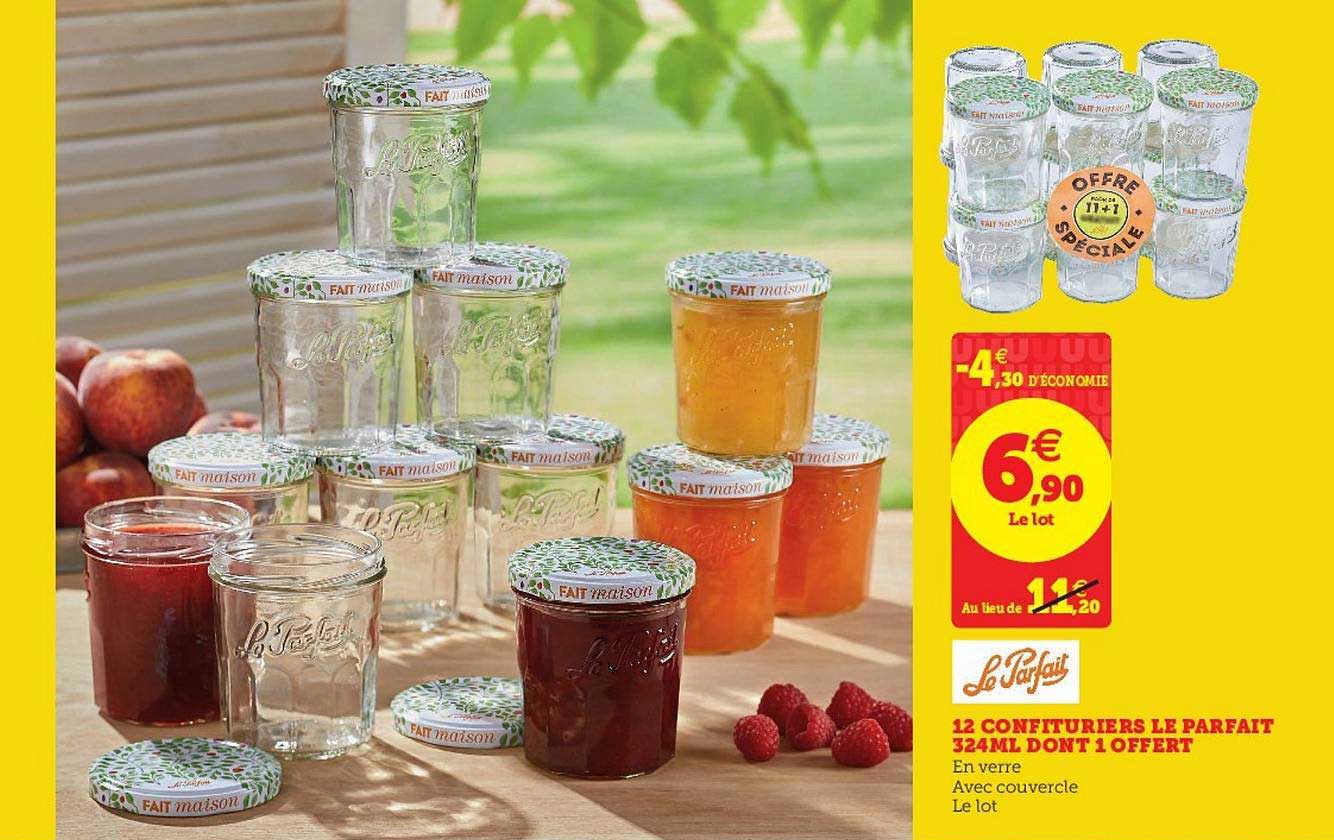 12 confitures le parfait 324ml dont 1 offert