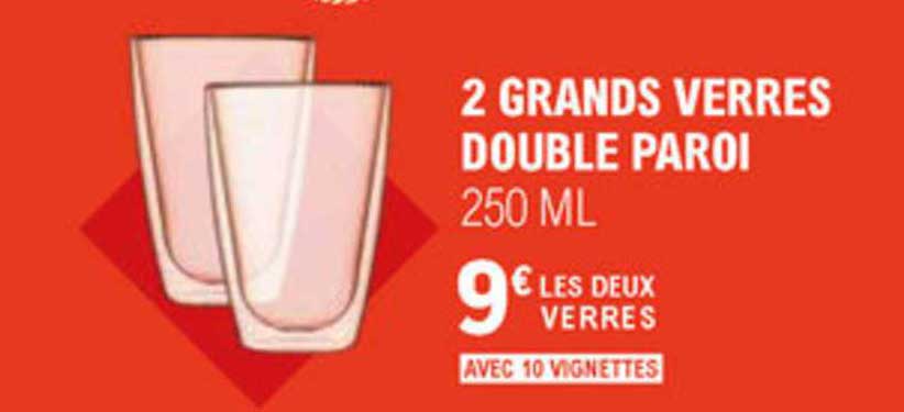 2 grands verres double paroi