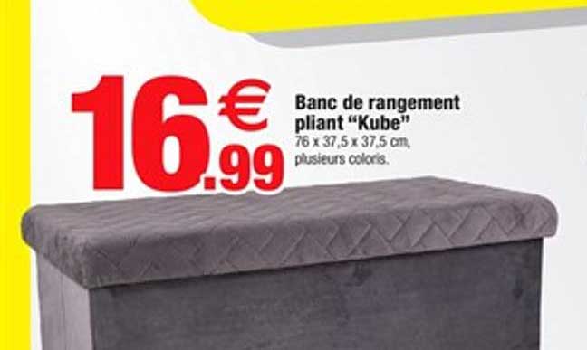 banc de rangement pliant kube