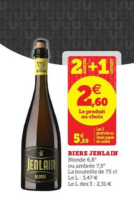 Bière Jenlain 2+1 Offert