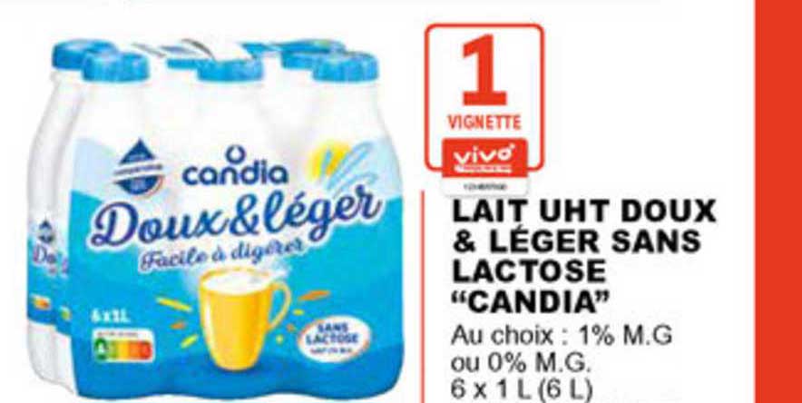 candia lait doux & léger sans lactose