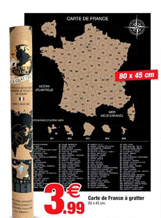 carte de france à gratter