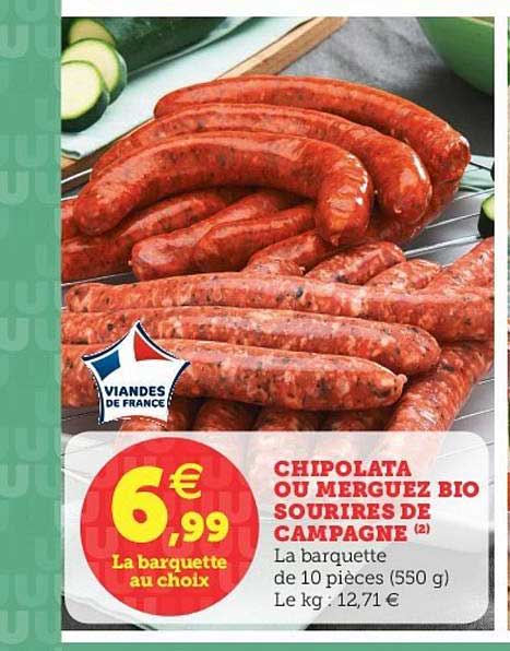 chipolata ou merguez bio sourires de campagnes