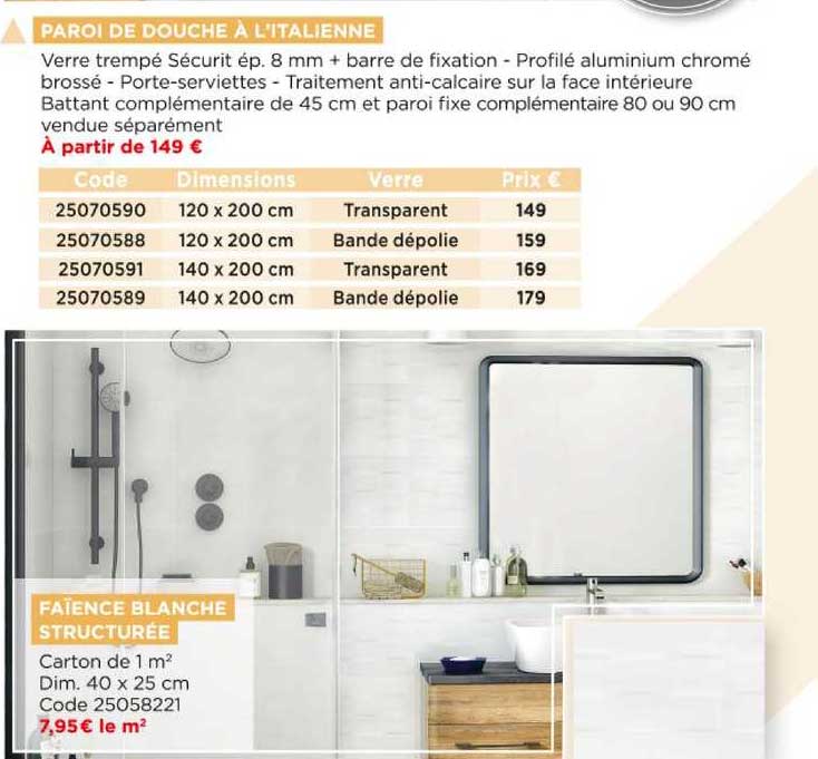 faïence blanche structurée