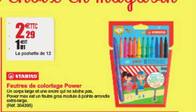 Feutres De Coloriage Power Stabilo