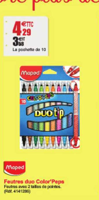 feutres duo color peps maped