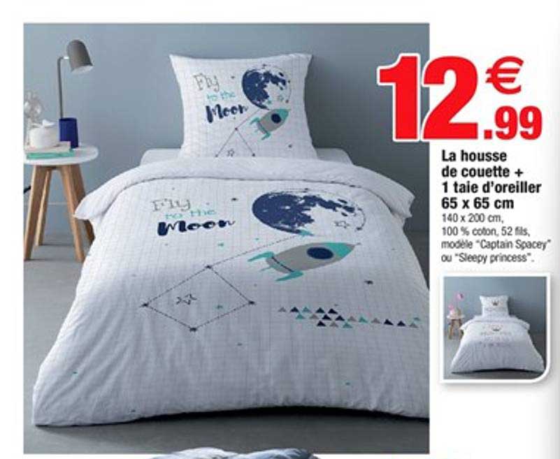 housse de couette + 1 taie d oreiller 65x65 cm