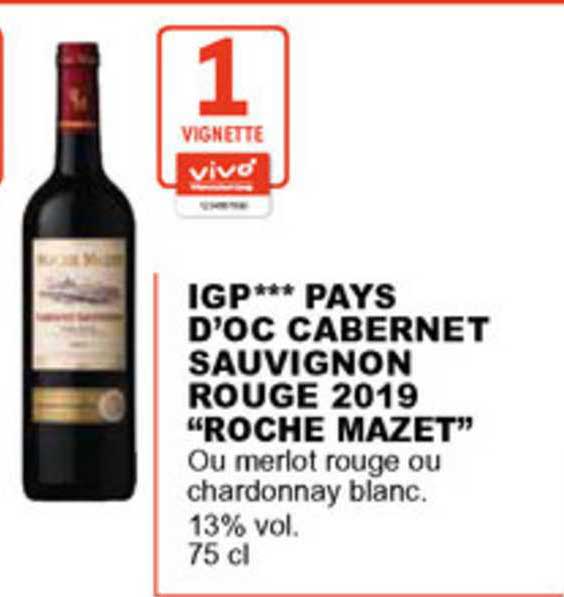 igp pays d'oc cabernet sauvignon rouge 2019 roche mazet