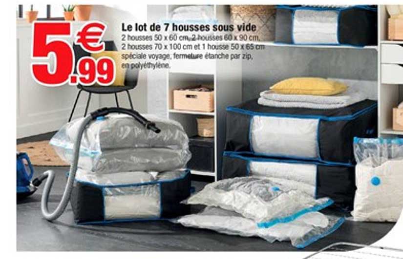 lot de 7 housses sous vide