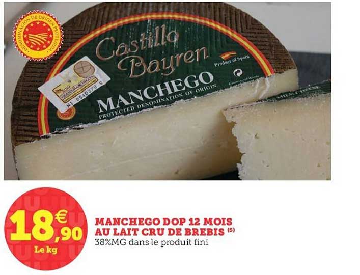 Manchego Dop 12 Mois Au Lait  Cru De Brebis