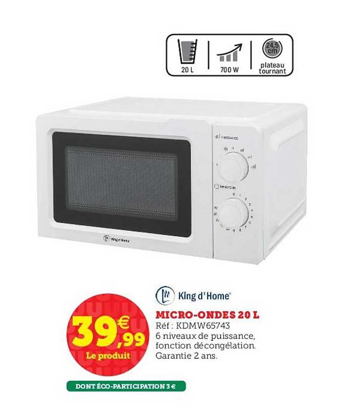 Micro Ondes 20 Litres King D Home