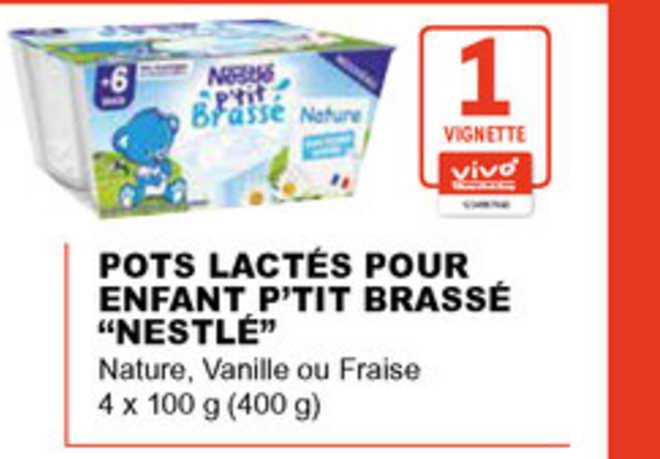 pots lactés pour enfant p'tit brassé nestlé