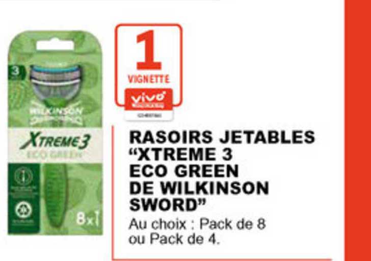 rasoirs jetables xtreme 3 eco green de wilkinson sword