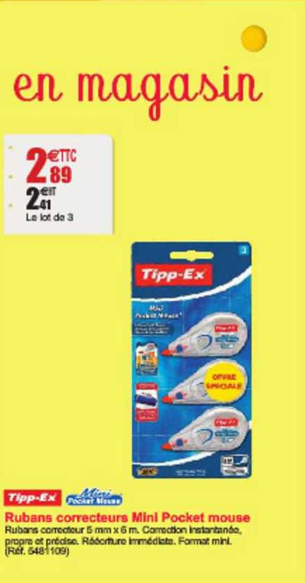 rubans correcteurs mini pocketmouse tipp ex