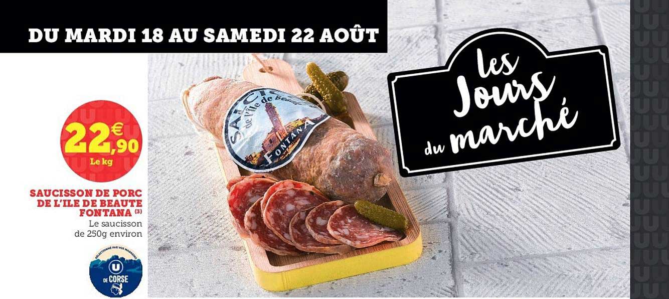 saucisson de porc de l'ile de beauté fontana