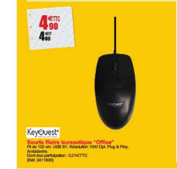 souris filaire bureautique office keyouest