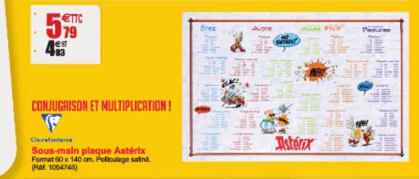 sous main plaque astérix clairefontaine