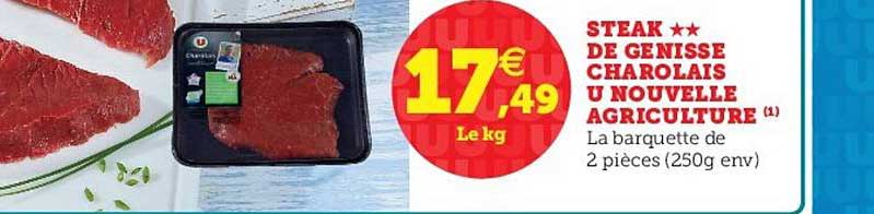 steak de genisse charolais u nouvelle agriculture