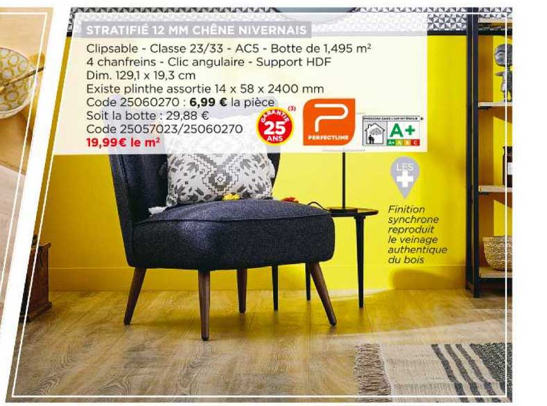 stratifié 12 mm chêne nivernais perfectline