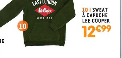 sweat à capuche lee cooper