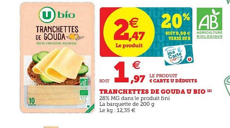 Tranchettes De Gouda U Bio