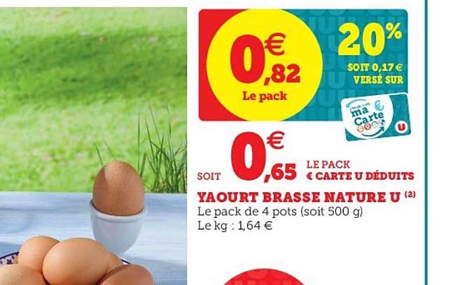 Yaourt Brassé Nature U