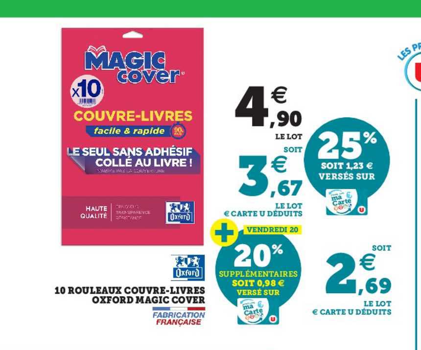 10 rouleaux couvre-livres oxford magic cover oxford