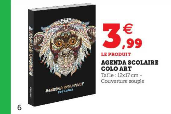 agenda scolaire colo art