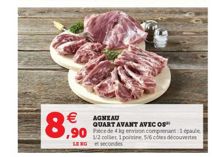agneau quart avant avec os