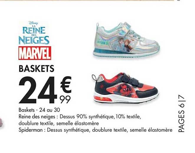 Baskets La Reine Des Neiges, Marvel