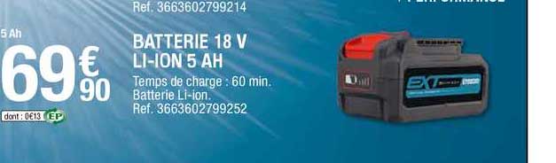 batterie 18 v li-ion 5 ah