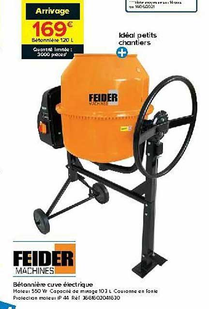 bétonnière cuve électrique feider machines